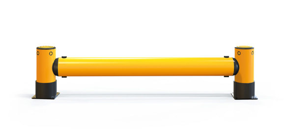 iFlex Rackend single flexible polymer safety Guardrail Yellow Post 