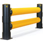 Atlas Double Traffic flexible polymer safety Guardrail Side View