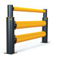 iFlex Double Traffic+ flexible polymer with pedestrian safety Guardrail side view