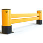 reFlex Double Rail RackEnd flexible polymer safety Guardrail side view