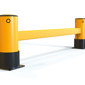reFlex Single Rail RackEnd flexible polymer safety Guardrail side view