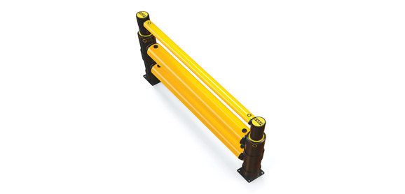 Atlas Double Traffic+ flexible polymer with pedestrian Safety Guardrail top view