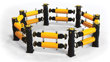 Atlas Polygon double flexible polymer Traffic safety Guardrail exploded view