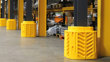 Column Guard protection Guardrail in warehouse