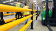 iFlex Pedestrian 3 Rail safety Guardrail (Circular Rails) in factory