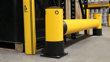 Rackend single flexible polymer safety Guardrail Yellow Post in warehouse