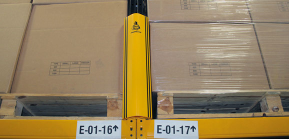racking leg impact protection Guardrail in warehouse
