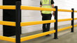 pedestrian 3 rail safety protection Guardrail in warehouse