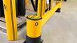 Single Rail RackEnd flexible polymer safety Guardrail in warehouse