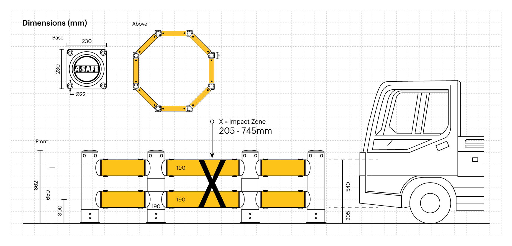 Atlas™ Polygon Traffic Barriers | A-SAFE Airfield Solutions