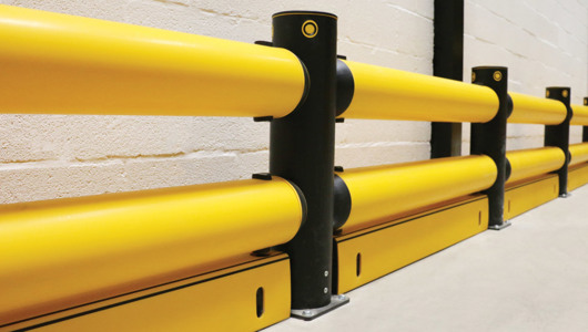 Ground level kerb safety Guardrail protection anti pierce in corridor
