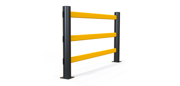 pedestrian 3 rail safety protection Guardrail for stadium side view