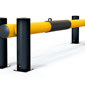 eFlex Dock Gate designed to defend dock loading bays, industrial door protection side view
