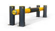 iFlex Dock Gate designed to defend dock loading bays, industrial door protection side view