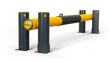 iFlex Dock Gate XL designed to defend dock loading bays, industrial door protection side view