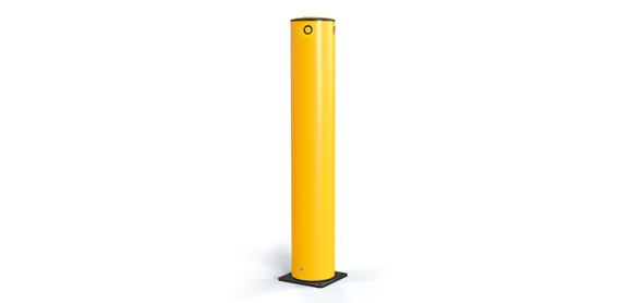 Flexible Polymer impact protection safety bollard side view