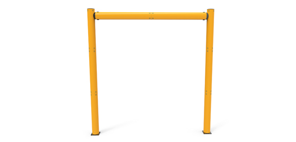 high level height restrictor for industrial doorway protection 