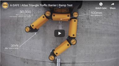 Flexible Polymer Safety Barrier Ramp Testing | A-SAFE