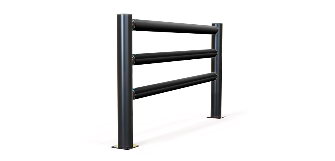 iFlex Pedestrian Barrier 3 Rail Cold Storage