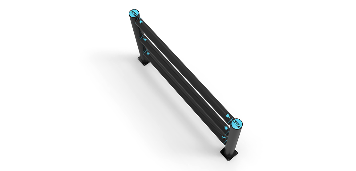 iFlex™ Pedestrian Barrier 3 Rail for Cold Storage Environments