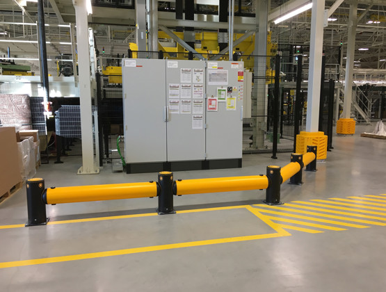 A-SAFE safety guardrail in Volvo factory