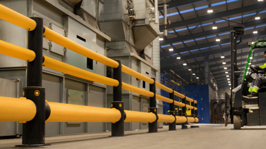 Combilift protects new facility with A-SAFE polymer safety guardrails 