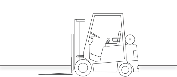 Heavy Duty Counterbalance Forklift Truck