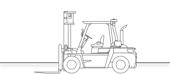 Engine Counterbalance Heavy Duty Forklift Truck