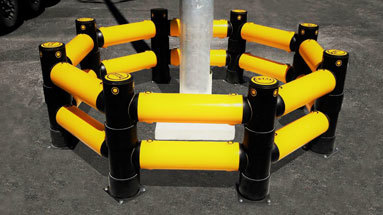 Customisable forklift safety guardrails