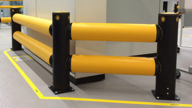 Low Maintenance Polymer Forklift Truck Guardrails