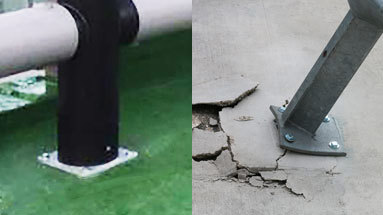 No floor damage