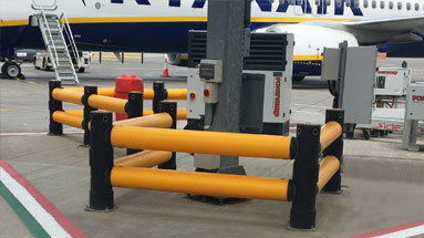 Airport column protection outdoor