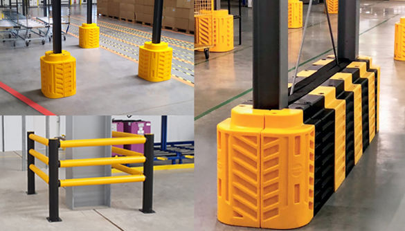 Column guard guardrail multiple sizes