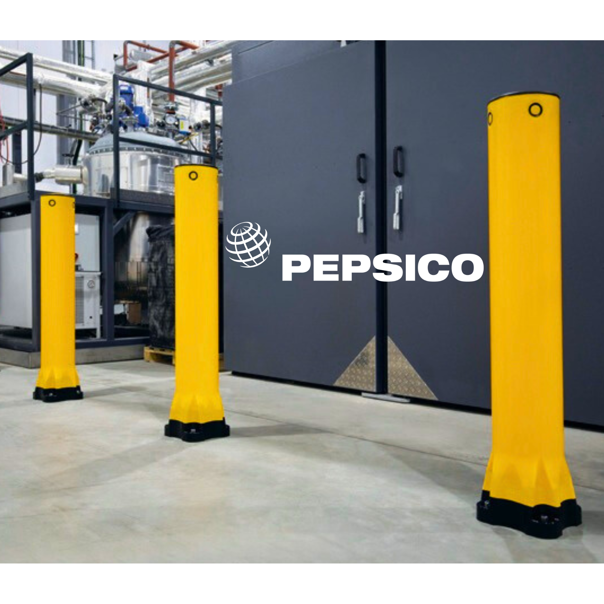 PepsiCo site: A-SAFE bollards protecting equipment