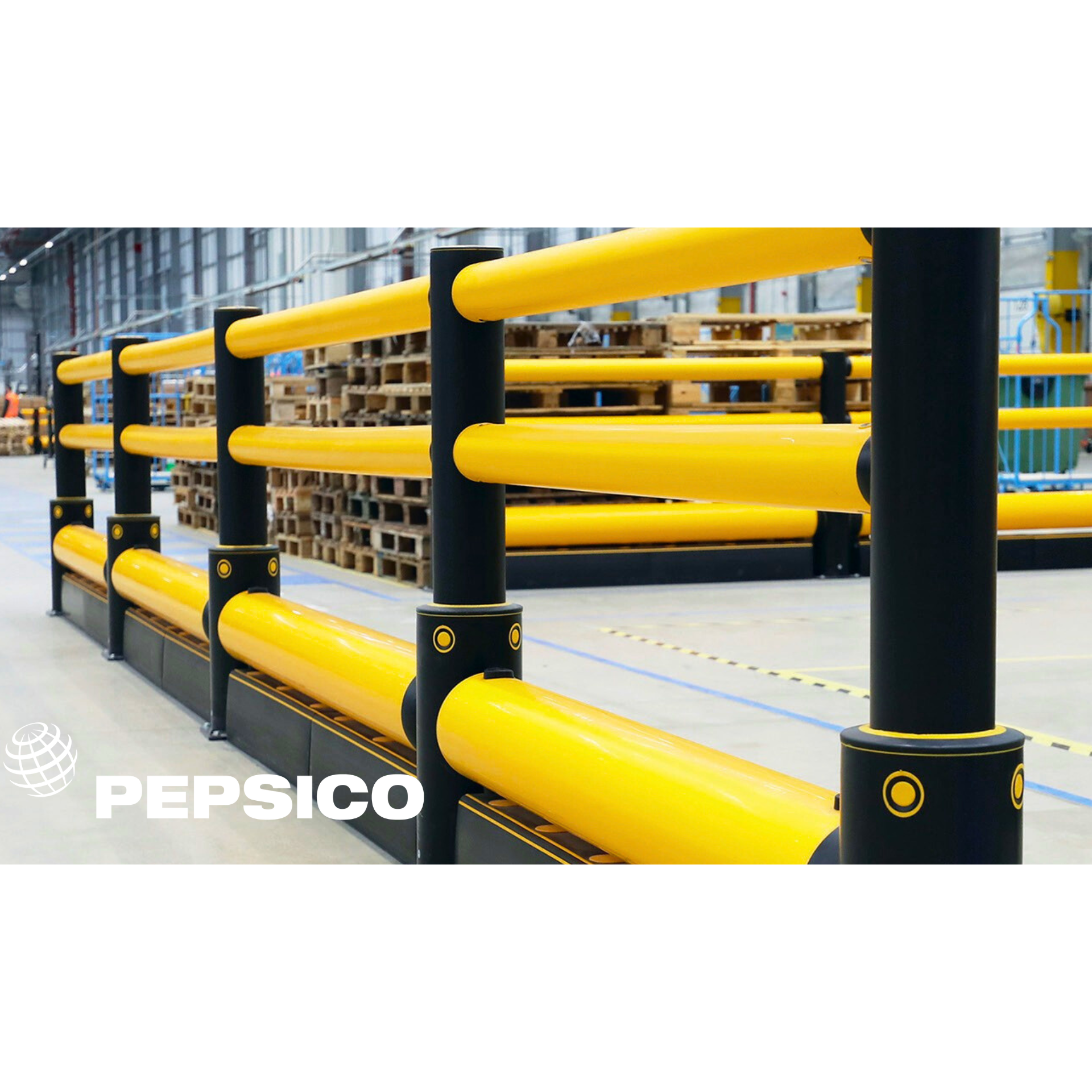 PepsiCo site: iFlex guardrails segregating traffic and pedestrians